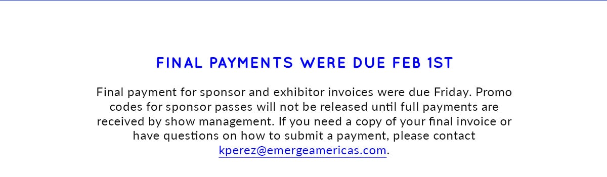 Final payments were due Feb 1st